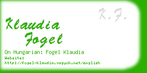 klaudia fogel business card